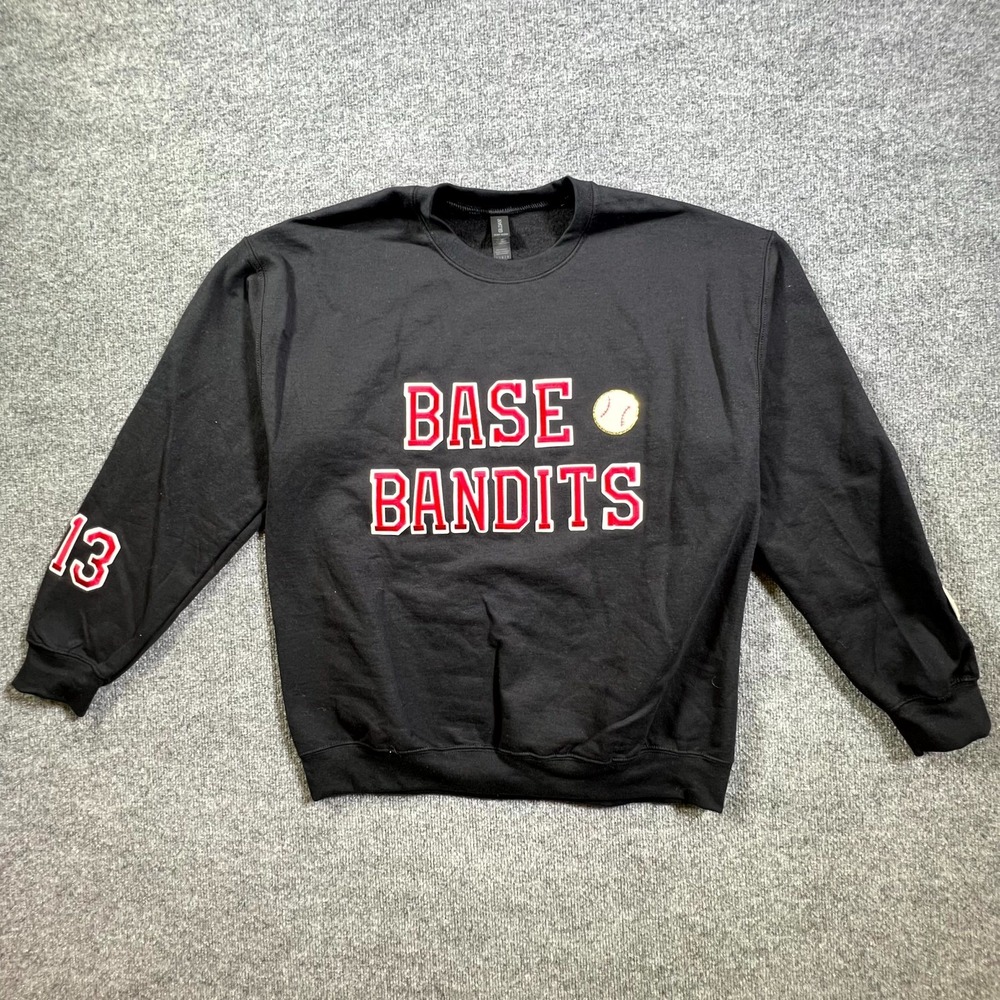 Gildan Heavy Blend Sandusky County Base Bandits Baseball Sweatshirt Mens L Black